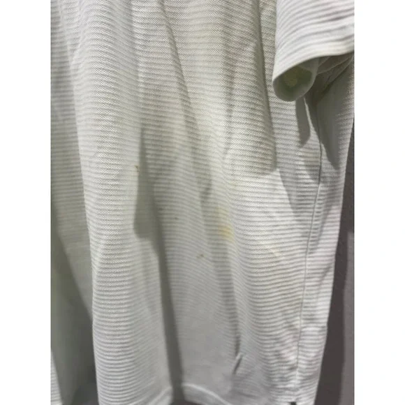 Perry Ellis Womens XL Light Green Ribbed 100% Cotton Short Sleeve Polo Shirt - Picture 2 of 6